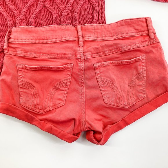 Hollister Coral Low Rise Short Short Size 26 - Picture 6 of 8